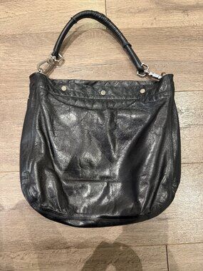 RUDSAK Black Leather Hobo Bag